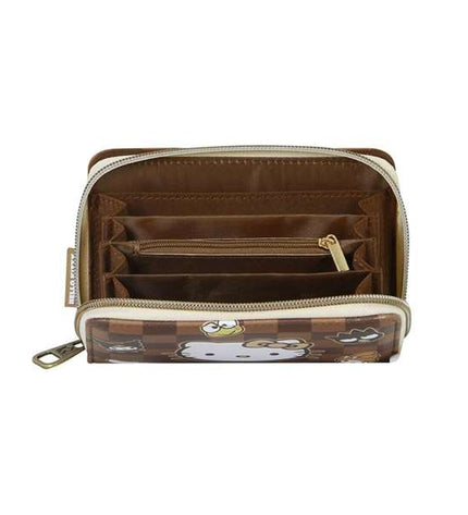 Hello Kitty Bruin wallet with card slots, compact 10x15x3 cm baggage and purse in soft material with cute Hello Kitty design.