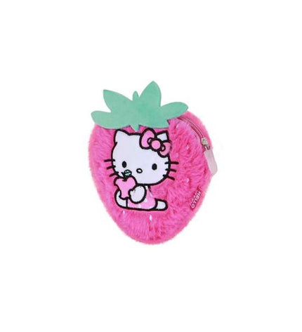 Hello Kitty pink wallet with cardholder and coin pocket, 13x13x4 cm, featuring character-themed design and compact style.