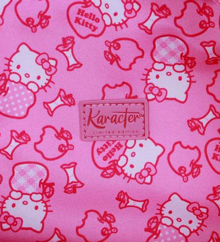 Hello Kitty pink wallet with cardholder and coin pocket, 13x13x4 cm, stylish handbag accessory with cute character design.