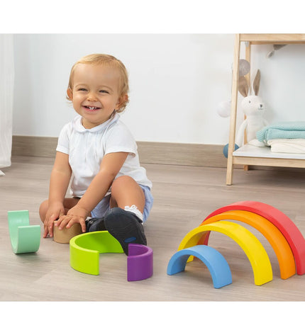 Colorful BigBuy Kids baby stacking blocks with 8 pieces, designed for young children’s play and development.