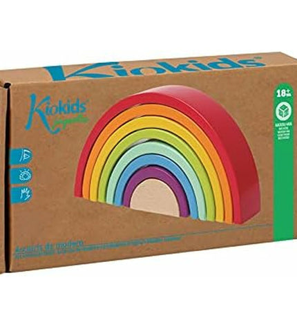 Colorful baby stacking blocks with 8 pieces from BigBuy Kids, designed for young children to play and develop fine motor skills.