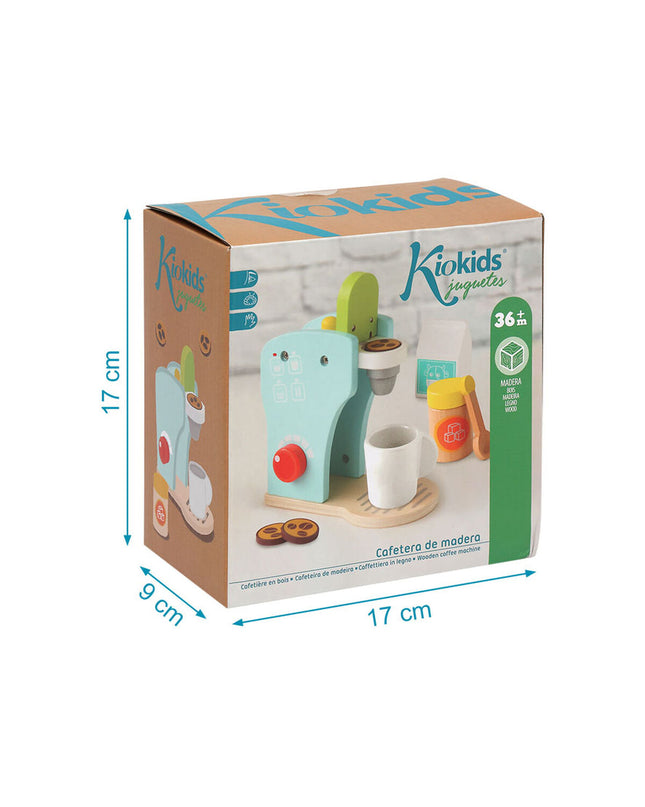 Toy coffee machine from BigBuy Fun, realistic play kitchen appliance for pretend coffee making, colorful and detailed toy set.