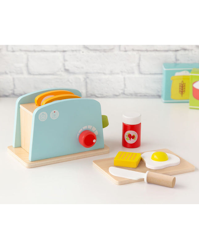 BigBuy Fun toy bread toaster from Imiteerspelletjes, with colorful plastic controls and realistic design for pretend play.