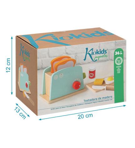 BigBuy Fun toy bread toaster for children, realistic pretend play appliance in vibrant colors for imaginative play.