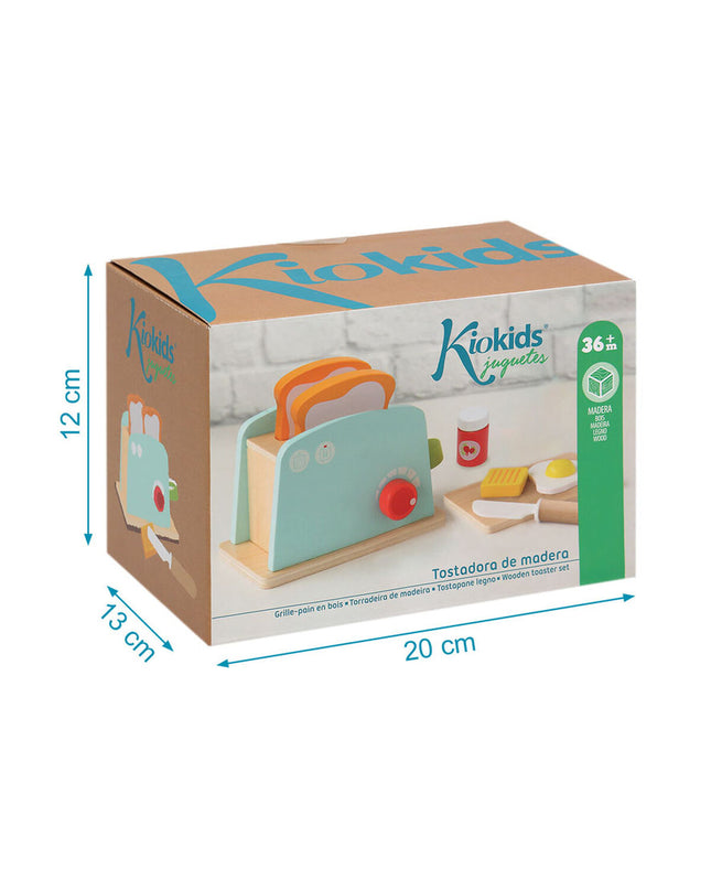 BigBuy Fun toy bread toaster for children, realistic pretend play appliance in vibrant colors for imaginative play.
