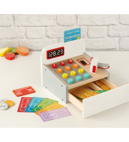 BigBuy Fun pretend play supermarket toy set with colorful plastic food and shopping accessories for children.
