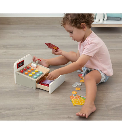 BigBuy Fun speelgoed en games imiteerspelletje in speelgoed supermarkt, featuring colorful pretend food and shopping accessories.