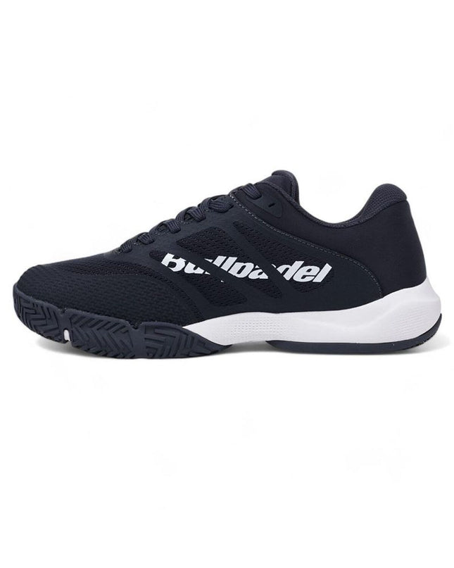 Dark blue Bullpadel Hybrid Fly 25V tennis padelschoenen for adults, designed for sport and outdoor tennis activities.