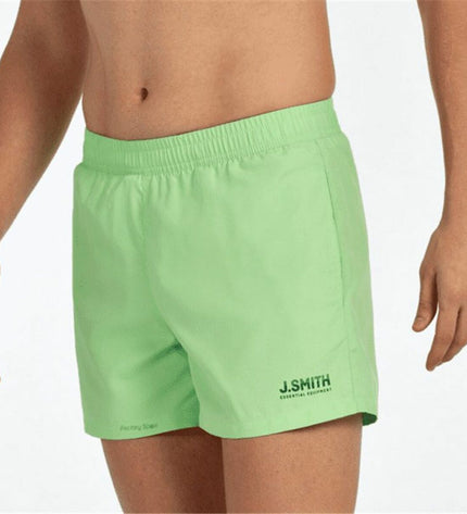 Green men's swim trunks by John Smith for sports and watersports, featuring a comfortable fit and quick-drying fabric.