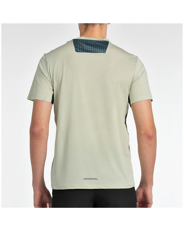 Light gray +8000 sport T-shirt with short sleeves, suitable for outdoor activities, camping, and hiking.