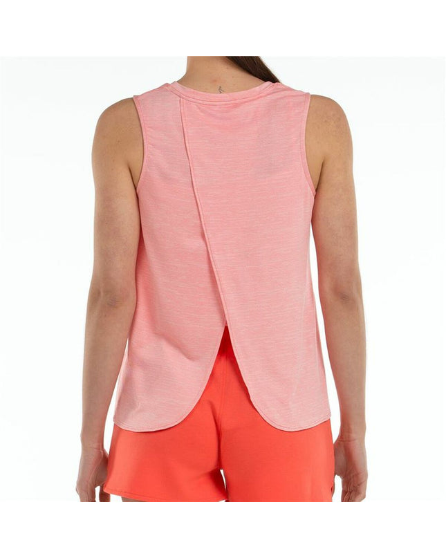 Pink outdoor sport shirt from +8000 for camping and hiking, shown on a hanger against a neutral background.