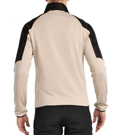Men's outdoor sports jacket by +8000, suitable for hiking and camping, in black with weather-resistant fabric.