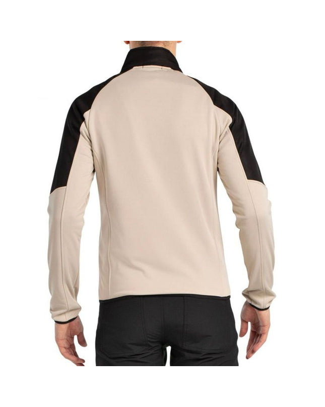Men's outdoor sports jacket by +8000, suitable for hiking and camping, in black with weather-resistant fabric.