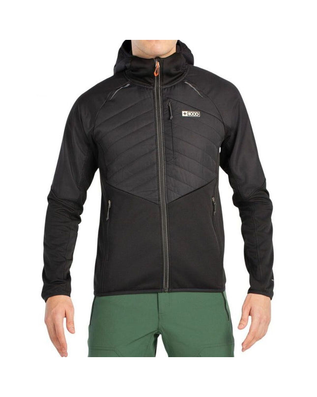 Black +8000 Sportjas NIEL-005 for outdoor activities, featuring lightweight design suitable for camping and hiking adventures.