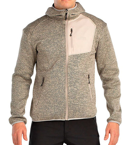 Men's outdoor sport jacket by +8000, ideal for hiking and camping, shown in a rugged outdoor setting.