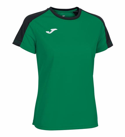 Joma Sport Eco Championship football jersey featuring team logo and vibrant green and black design for soccer fans.