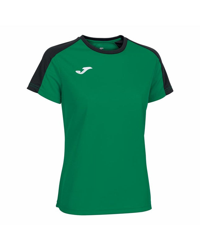 Joma Sport Eco Championship football jersey featuring team logo and vibrant green and black design for soccer fans.