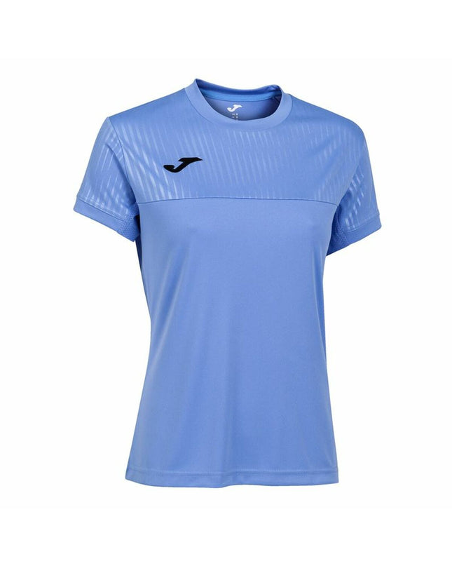 Joma Sport Montreal blue short-sleeve tennis sport T-shirt, lightweight athletic shirt for outdoor tennis activities.