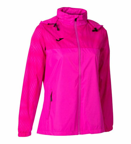Pink Joma Sport Montreal rain jacket for outdoor activities, featuring waterproof fabric and sporty design for camping and hiking.