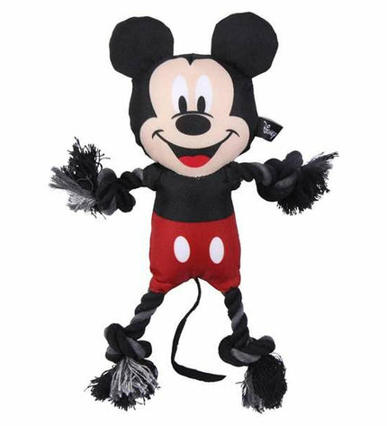 Plastic Mickey Mouse dog toy in black, measuring 15x6x28 cm, designed for dogs and featuring a Mickey Mouse theme.