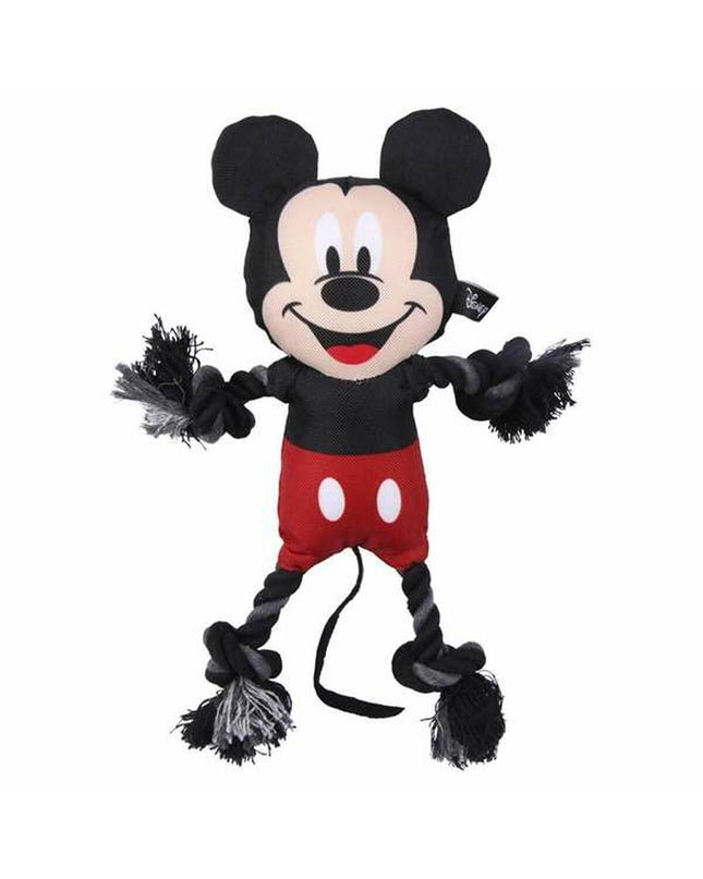 Plastic Mickey Mouse dog toy in black, measuring 15x6x28 cm, designed for dogs and featuring a Mickey Mouse theme.