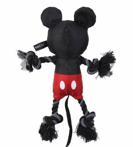 Plastic Mickey Mouse dog toy in black, measuring 15x6x28 cm, designed for dogs and featuring a playful Mickey Mouse design.