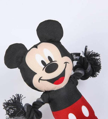 Plastic Mickey Mouse dog toy in black, measuring 15x6x28 cm, designed for dogs, featuring a playful Mickey Mouse design.