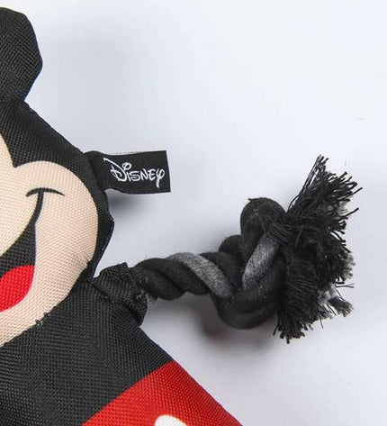 Plastic Mickey Mouse dog toy in black, measuring 15x6x28 cm, designed for dogs, featuring a fun Mickey Mouse design.