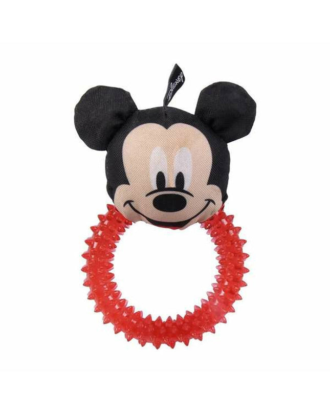 Red Mickey Mouse dog chew toy, 10x20x7 cm, durable pet product for dogs from Mickey Mouse brand.
