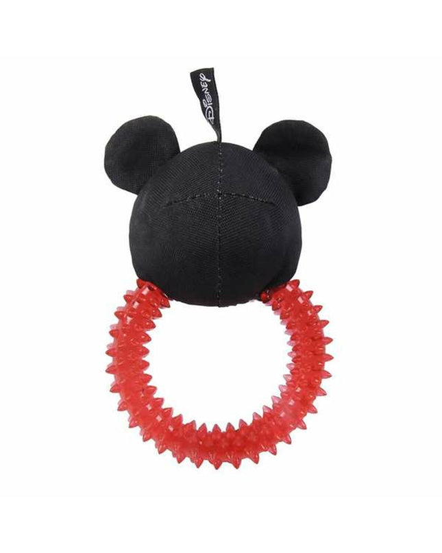 Red Mickey Mouse dog chew toy, 10x20x7 cm, made for dogs, featuring a playful Mickey Mouse design in durable material.