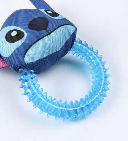 Blue Stitch dog chew toy, 13x6x22 cm, made for dogs, featuring a soft, durable design with cartoon Stitch character print.