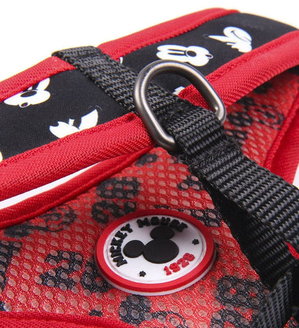 Cute Mickey Mouse dog harness with adjustable straps, featuring Mickey Mouse design, ideal for small to medium-sized dogs.