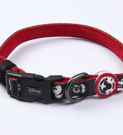 Mickey Mouse dog collar, adjustable pet accessory featuring classic Disney character design, suitable for small and medium dogs.