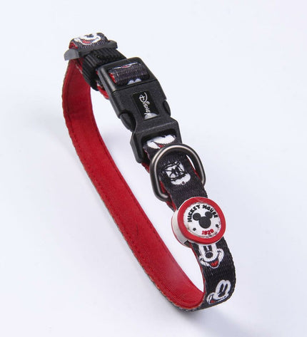 Mickey Mouse dog collar with cartoon Mickey Mouse design, adjustable pet accessory for dogs in vibrant colors