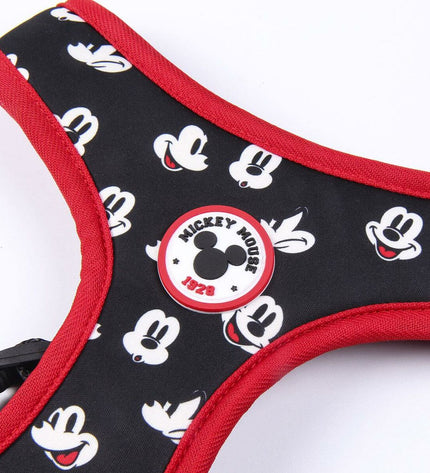 Small Mickey Mouse dog harness for pets, featuring classic Mickey Mouse design, suitable for XS/S size dogs.
