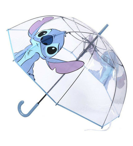 Blue Stitch Paraplu Stitch bagage umbrella with 89 cm diameter, made of 100% POE, designed for adult use