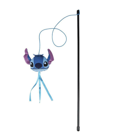 Blue Stitch-themed cat toy with plush fabric and playful design, perfect for entertaining and engaging cats.