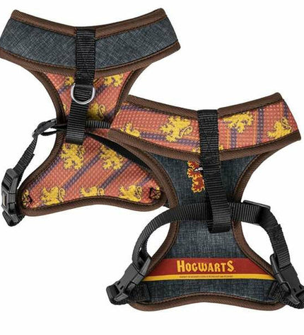 Harry Potter reversible dog harness in XXS/XS size, soft fabric with Harry Potter themed design for small dogs.