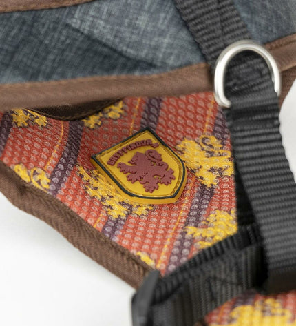 Harry Potter reversible dog harness in size M/L, featuring magical themed design for comfortable pet wear.