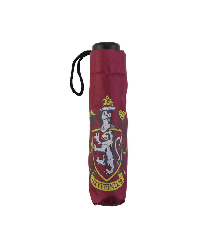 Foldable Harry Potter Gryffindor umbrella with red and gold design, compact luggage umbrella for fans of the Harry Potter series.