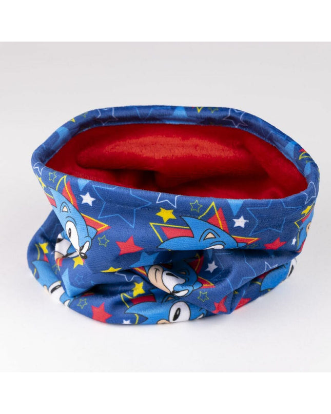 Sonic Nekwarmer Sonic 25.5 x 24 cm for kids aged 3-8, ideal for outdoor sports, camping, and hiking activities.