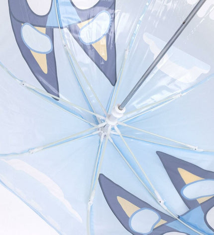 Bluey-themed blue umbrella for children, 45 cm size, featuring colorful Bluey characters, ideal for kids' rainy days.