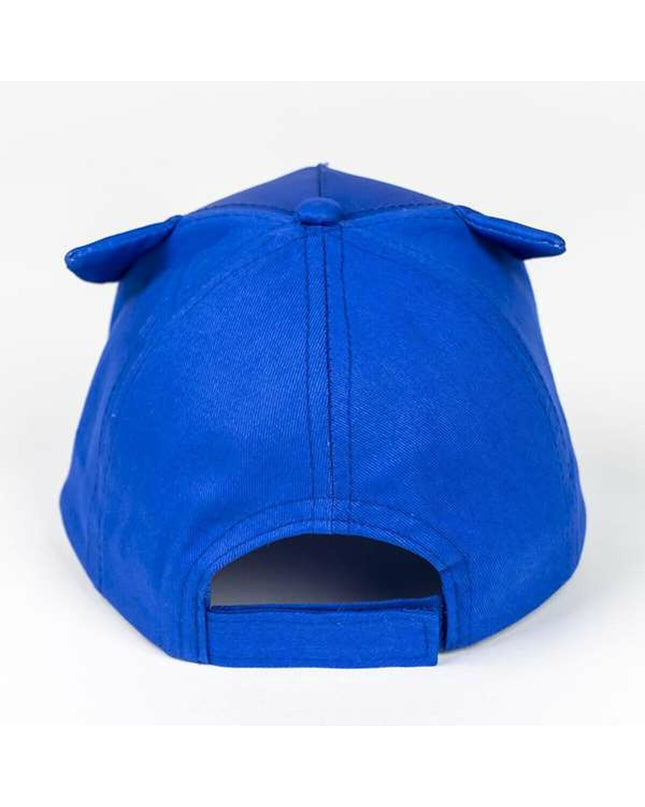 Kinderpet met oortjes van Sonic, sport- en outdooraccessoire, geschikt voor kamperen en wandelen, met kleurrijke oren en vrolijk design.