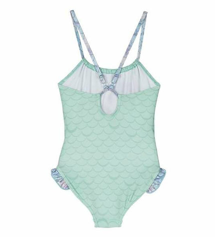 Gabby's Dollhouse girls' swimsuit for watersport and outdoor activities, featuring colorful cartoon character design.