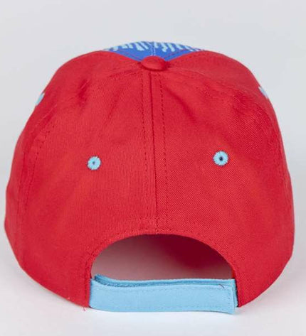 Kinderpet Spider-Man outdoor hat featuring Spider-Man logo and bright red and blue fabric, ideal for camping and outdoor adventures.