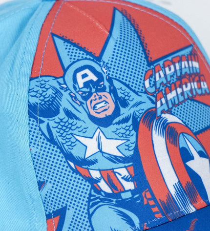 Kinderpet The Avengers blue harness for outdoor activities, featuring superhero design, suitable for camping and hiking adventures.