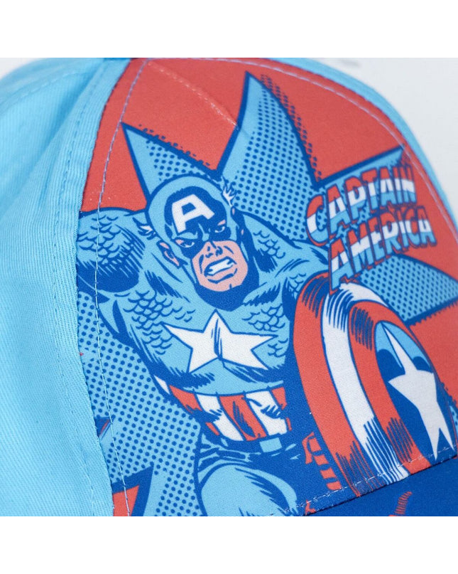 Kinderpet The Avengers blue harness for outdoor activities, featuring superhero design, suitable for camping and hiking adventures.