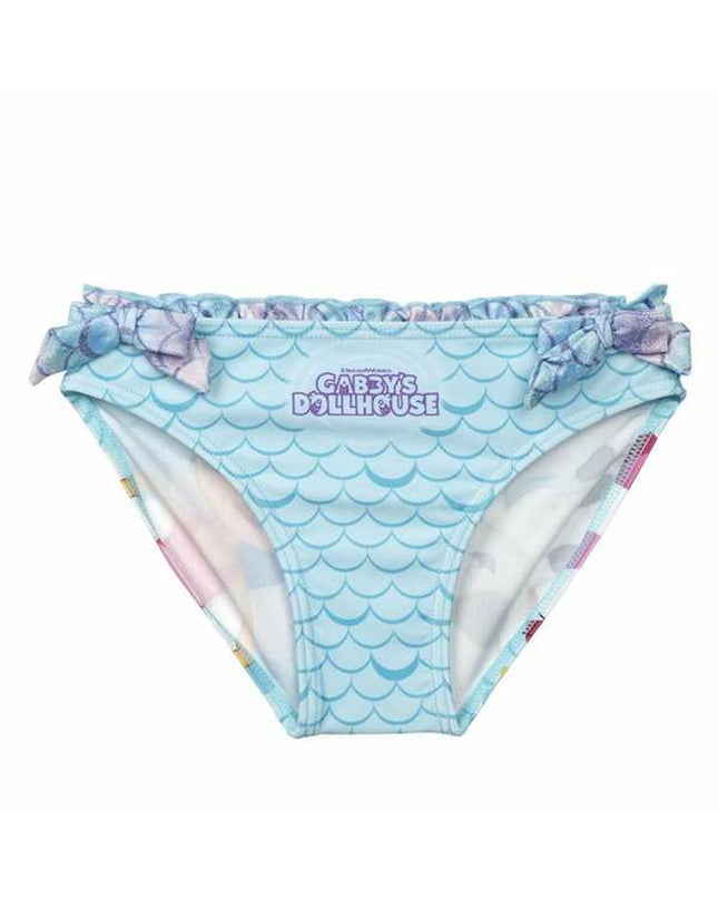 Gabby's Dollhouse girls' swimwear for 4-year-olds, colorful one-piece swimsuit with dollhouse theme for water sports and outdoor fun.