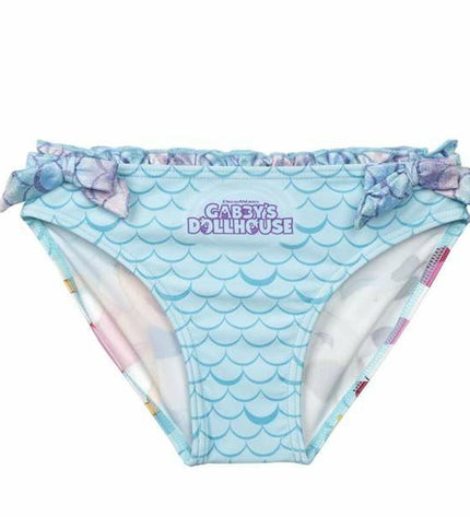 Gabby's Dollhouse girls' swimwear, sporty and waterproof, featuring colorful patterns perfect for watersport activities.