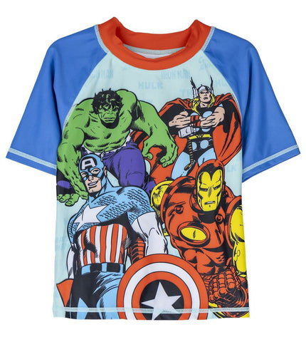 The Avengers blue T-shirt, sport and outdoor Watersport style, featuring a graphic design on the front.